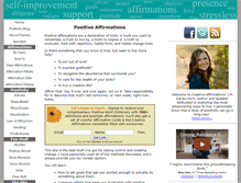 Tablet Screenshot of creativeaffirmations.com